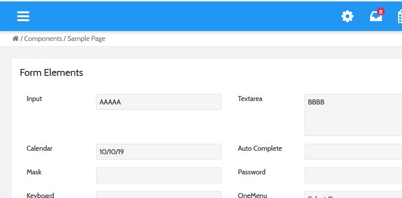 Form spanning the full width of the page with labels left of the inputs